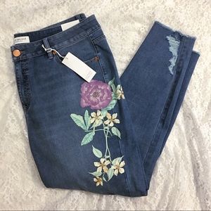 Lane Bryant Floral Ultimate Stretch Skinny Jeans